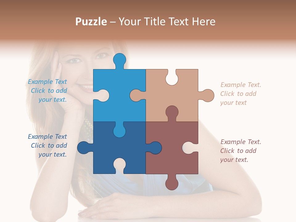 Blonde Model Woman PowerPoint Template