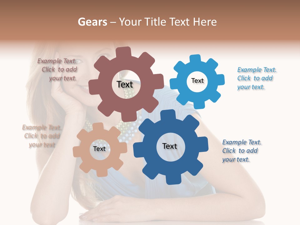 Blonde Model Woman PowerPoint Template