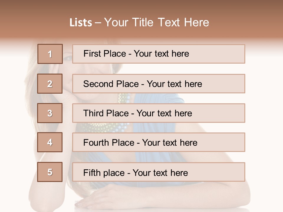 Blonde Model Woman PowerPoint Template