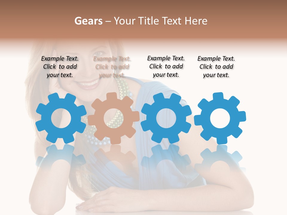 Blonde Model Woman PowerPoint Template