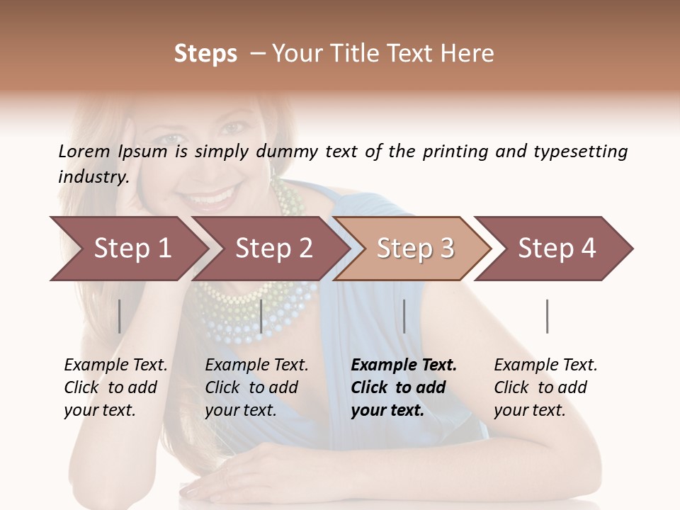 Blonde Model Woman PowerPoint Template
