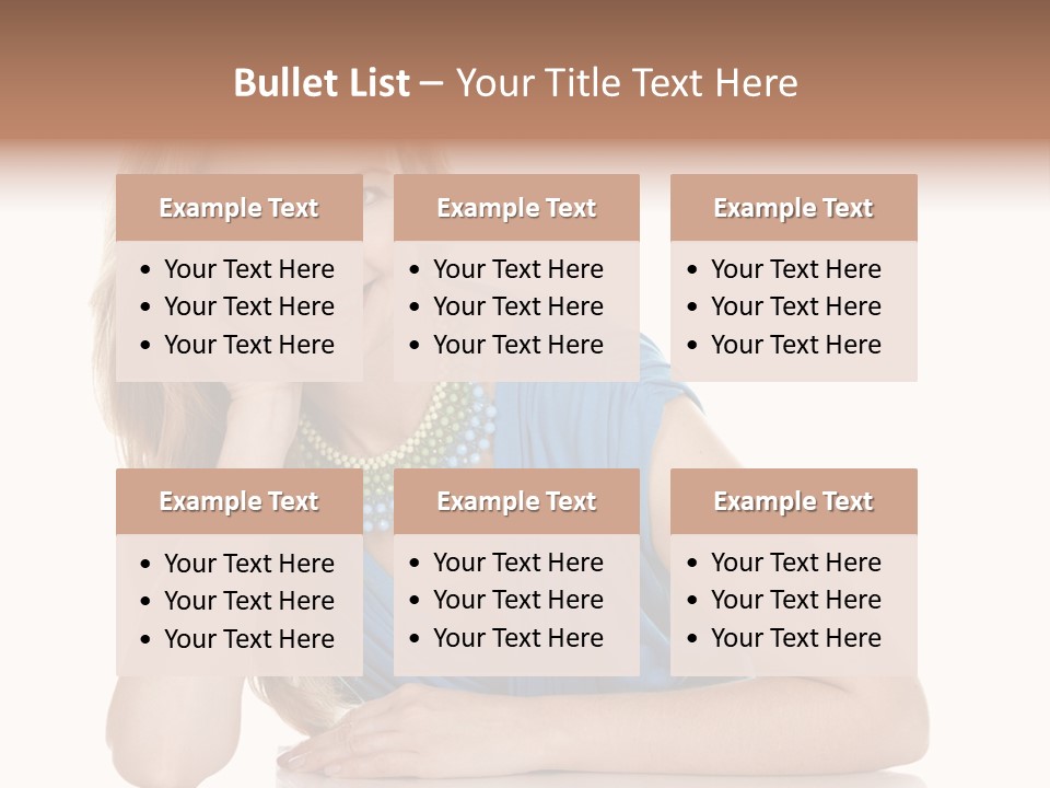 Blonde Model Woman PowerPoint Template