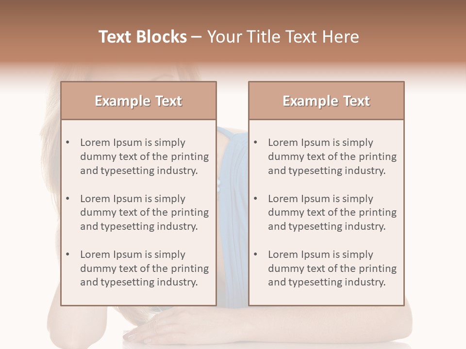 Blonde Model Woman PowerPoint Template