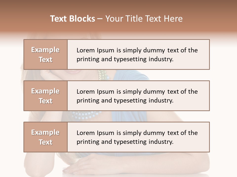 Blonde Model Woman PowerPoint Template