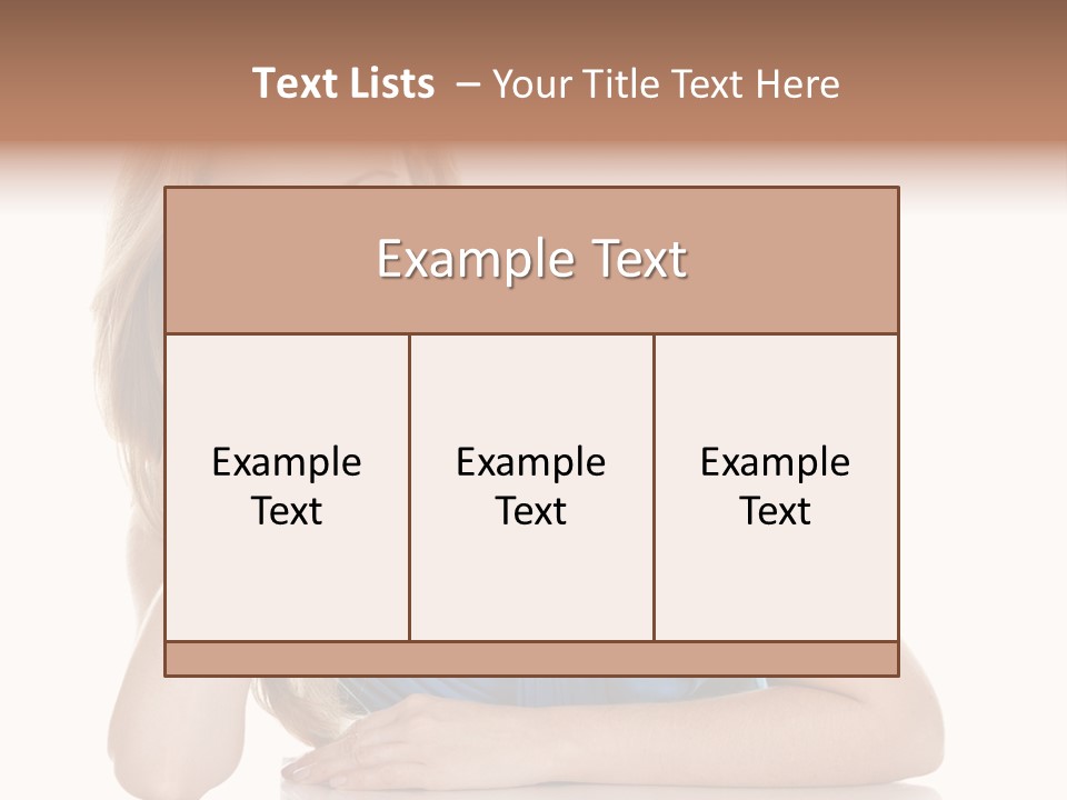 Blonde Model Woman PowerPoint Template