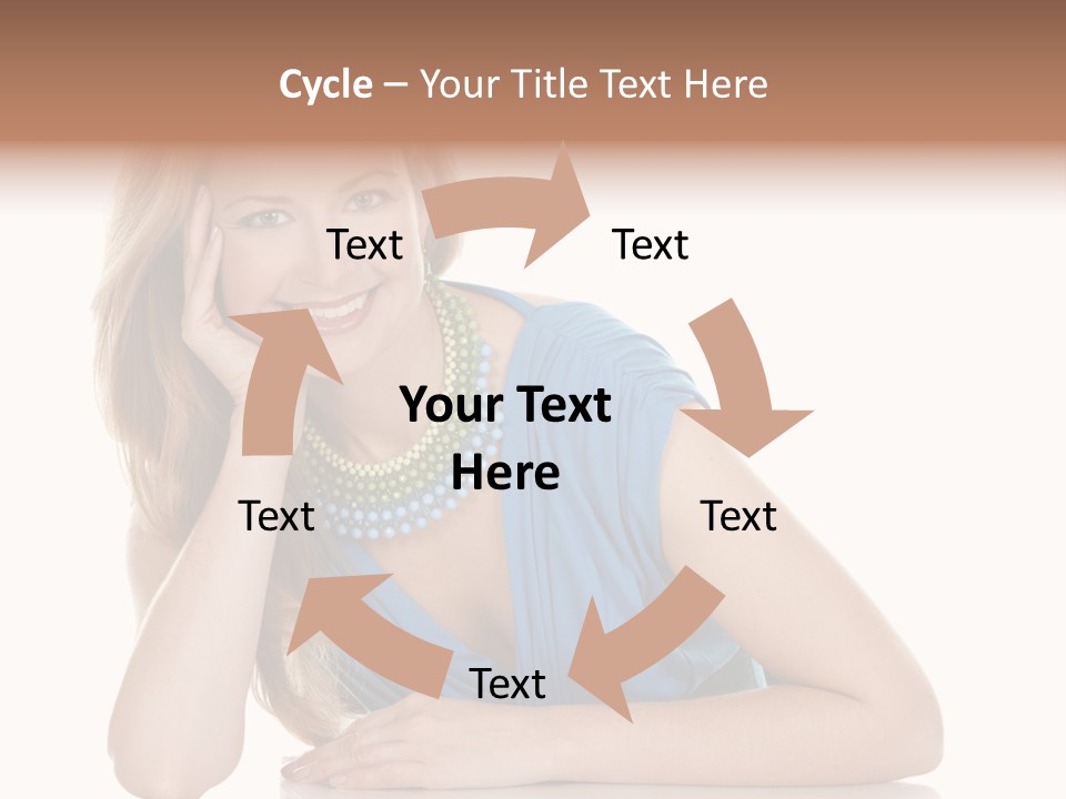 Blonde Model Woman PowerPoint Template