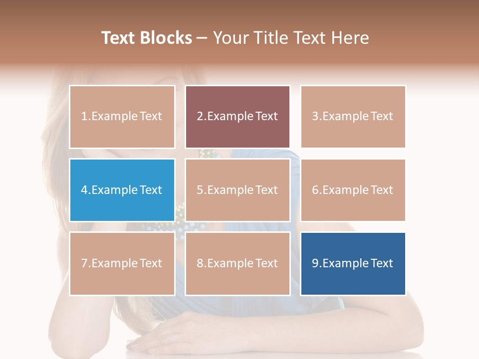 Blonde Model Woman PowerPoint Template