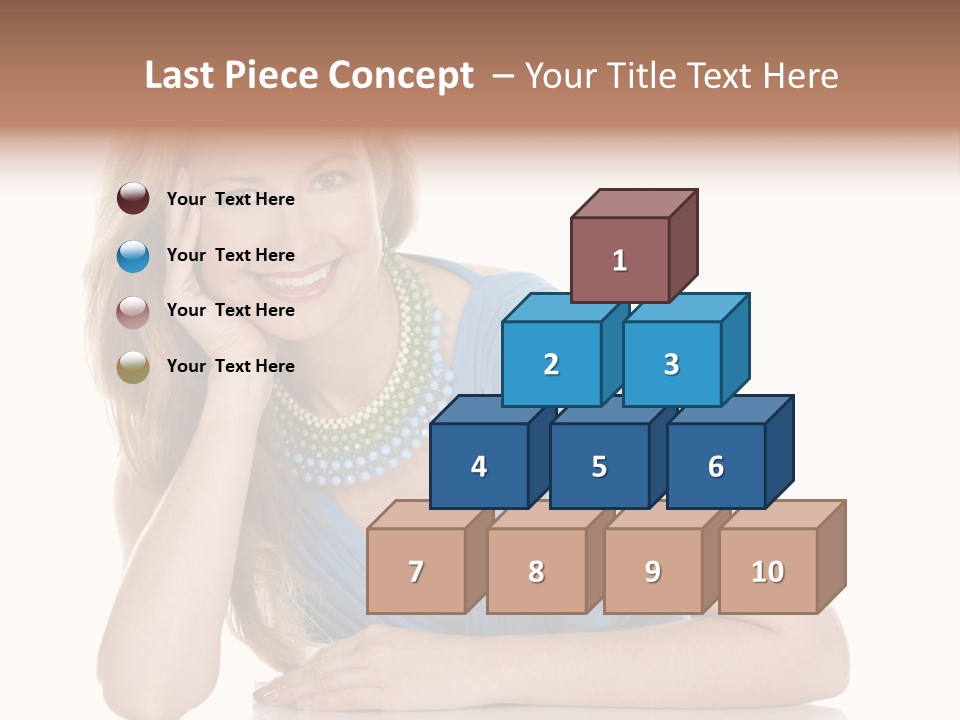 Blonde Model Woman PowerPoint Template