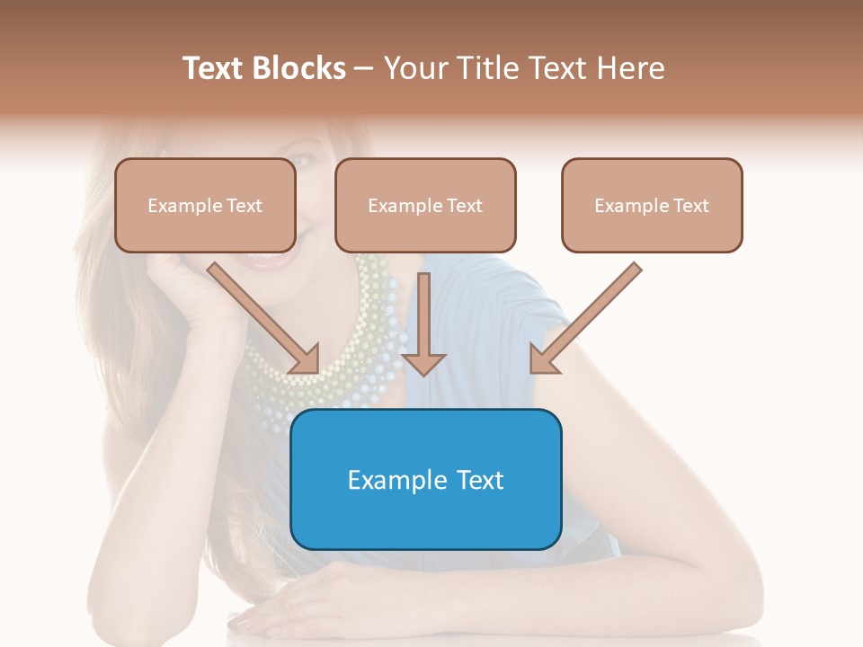 Blonde Model Woman PowerPoint Template