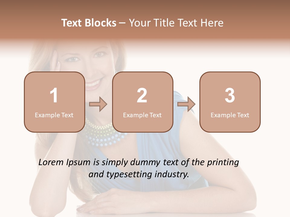 Blonde Model Woman PowerPoint Template