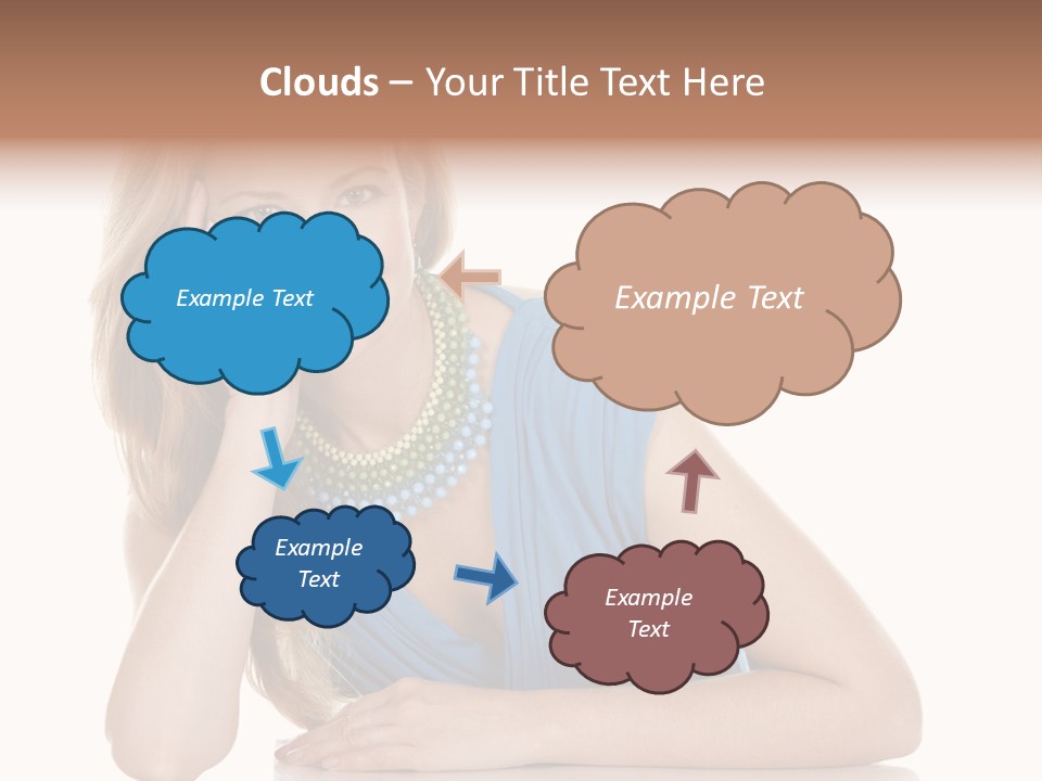 Blonde Model Woman PowerPoint Template