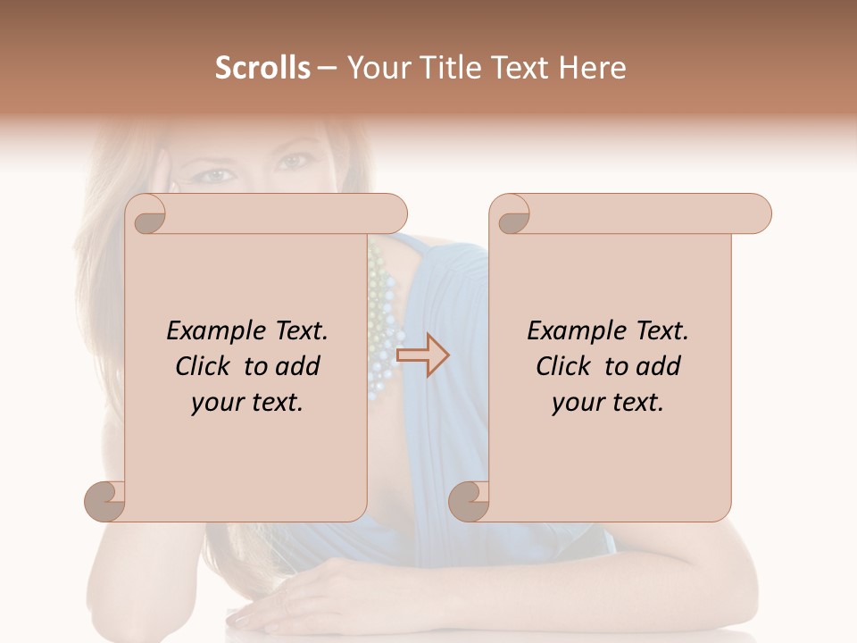 Blonde Model Woman PowerPoint Template