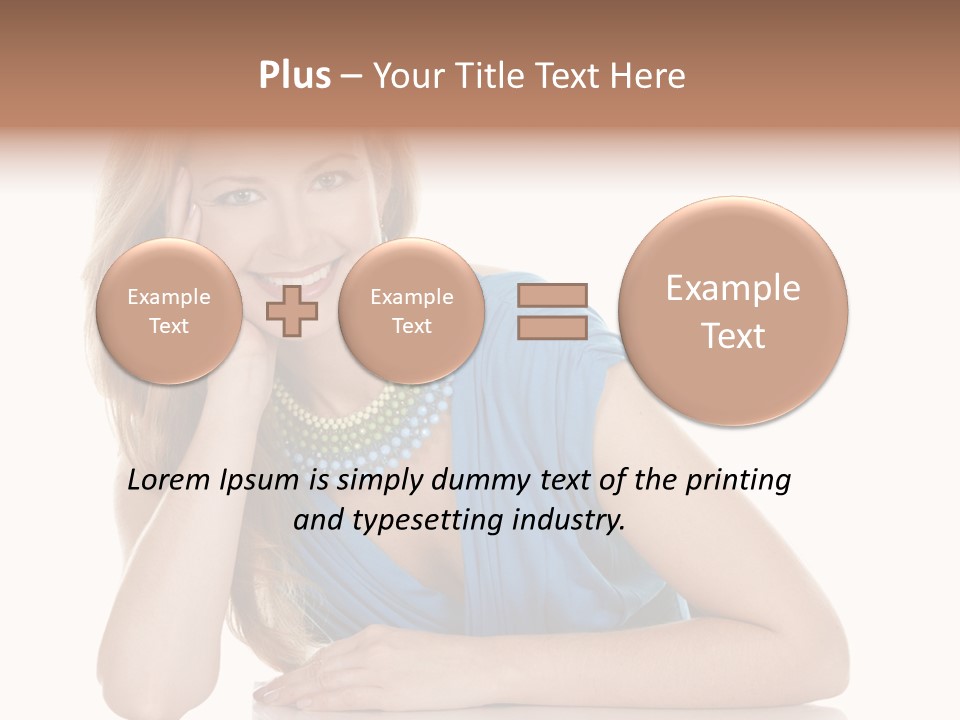 Blonde Model Woman PowerPoint Template