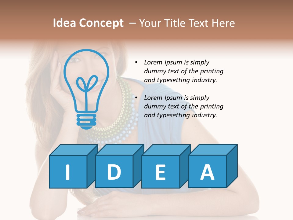 Blonde Model Woman PowerPoint Template