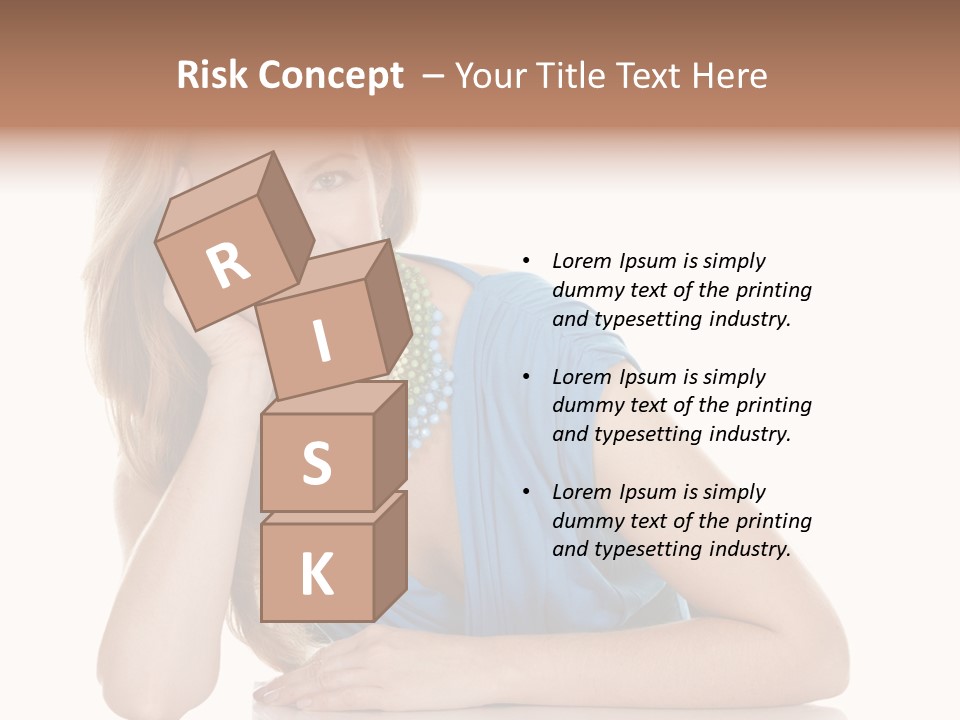 Blonde Model Woman PowerPoint Template