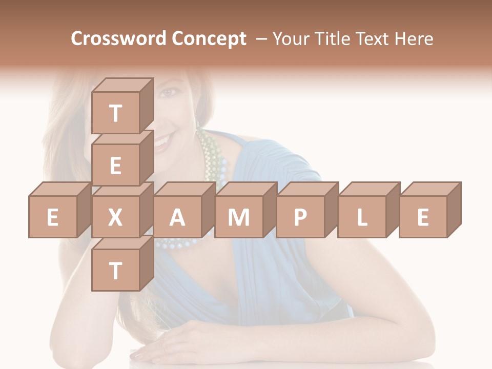 Blonde Model Woman PowerPoint Template