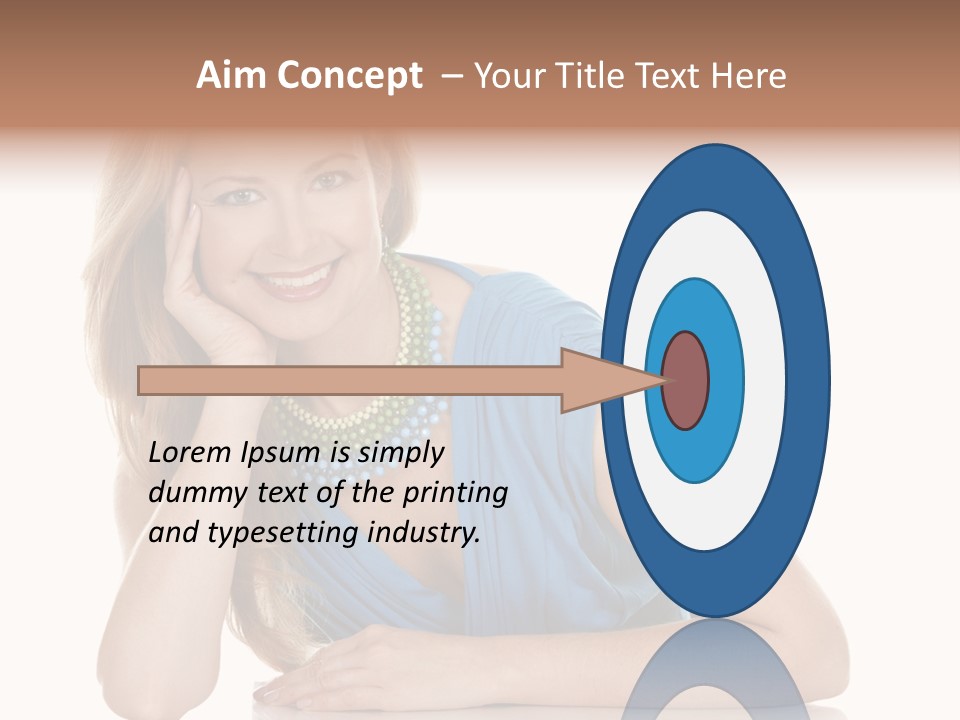 Blonde Model Woman PowerPoint Template