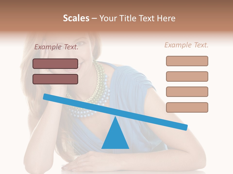 Blonde Model Woman PowerPoint Template