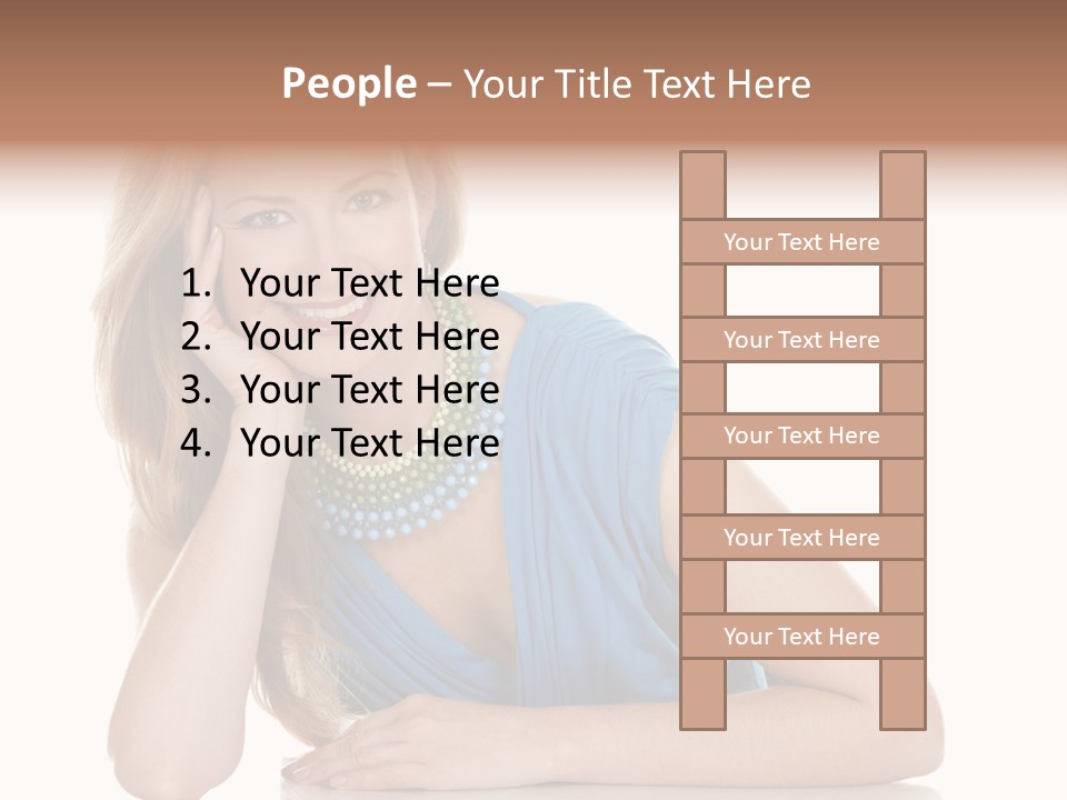Blonde Model Woman PowerPoint Template