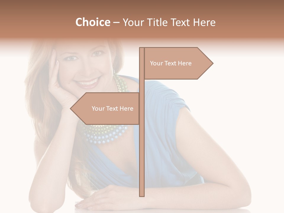 Blonde Model Woman PowerPoint Template