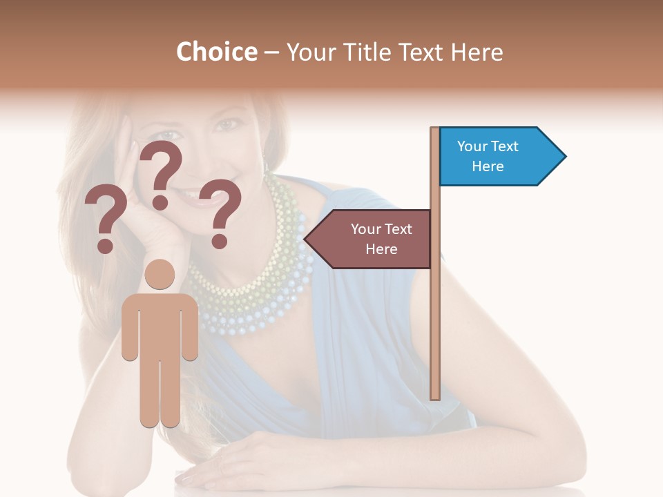 Blonde Model Woman PowerPoint Template