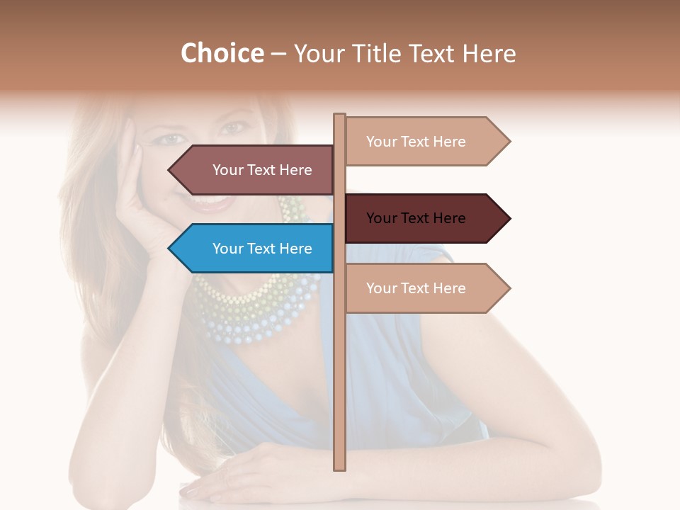 Blonde Model Woman PowerPoint Template