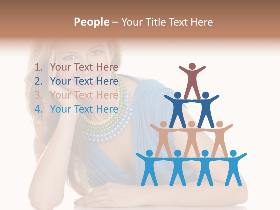 Blonde Model Woman PowerPoint Template