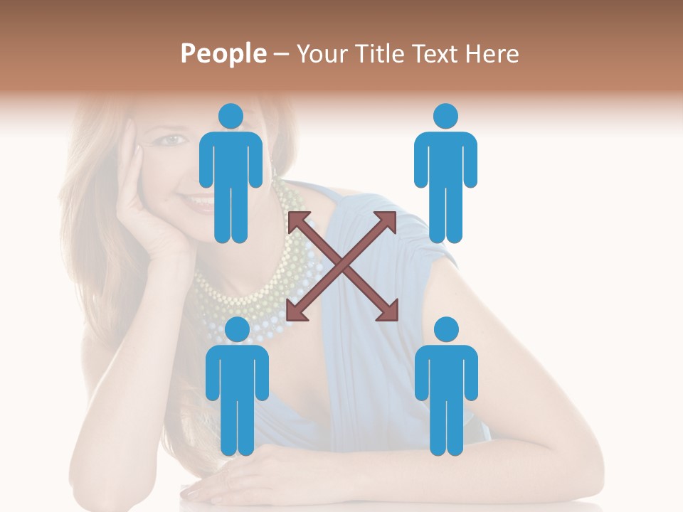 Blonde Model Woman PowerPoint Template