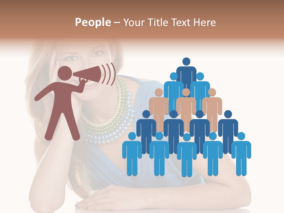 Blonde Model Woman PowerPoint Template