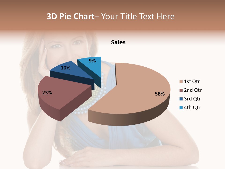 Blonde Model Woman PowerPoint Template