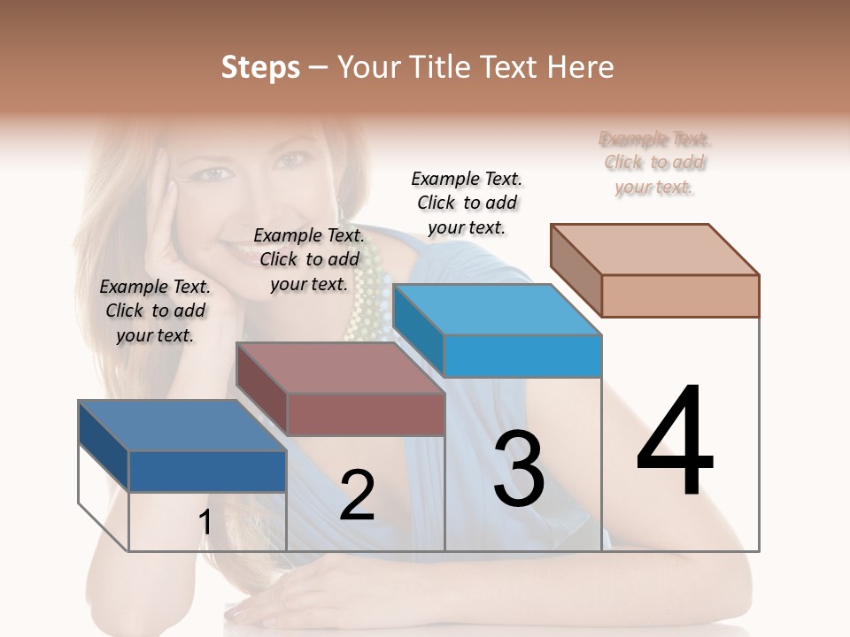 Blonde Model Woman PowerPoint Template