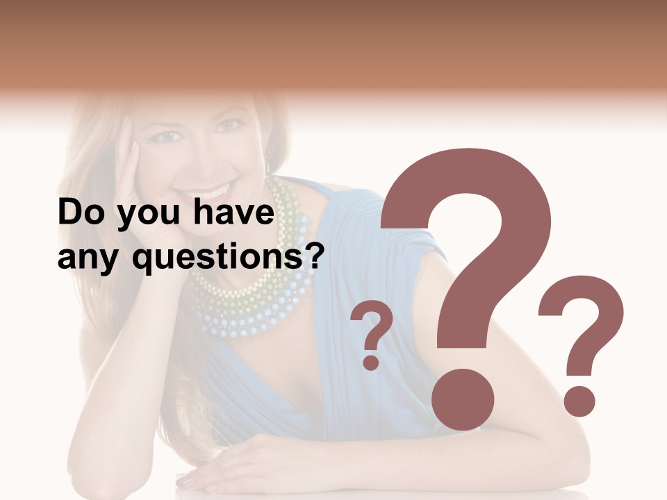 Blonde Model Woman PowerPoint Template