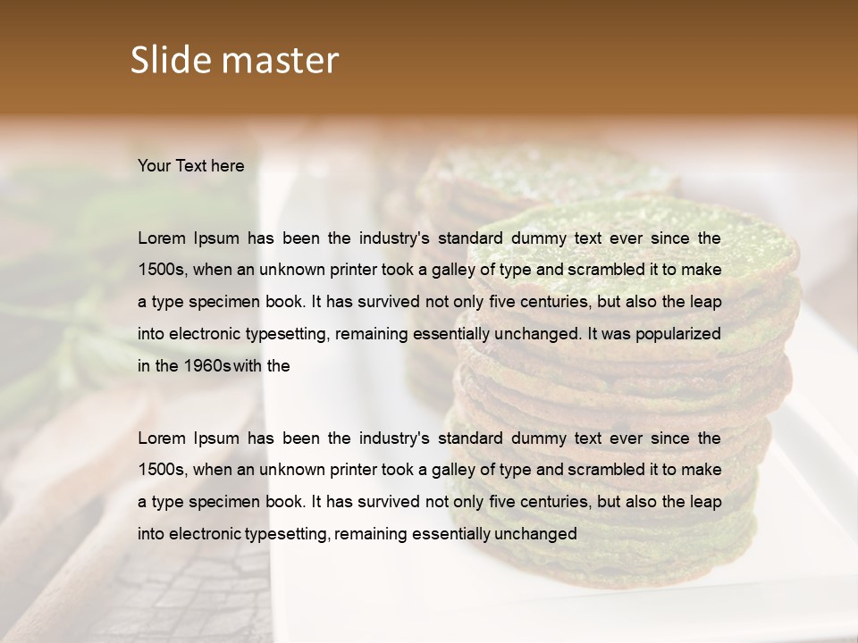 Small Pancakes Green PowerPoint Template