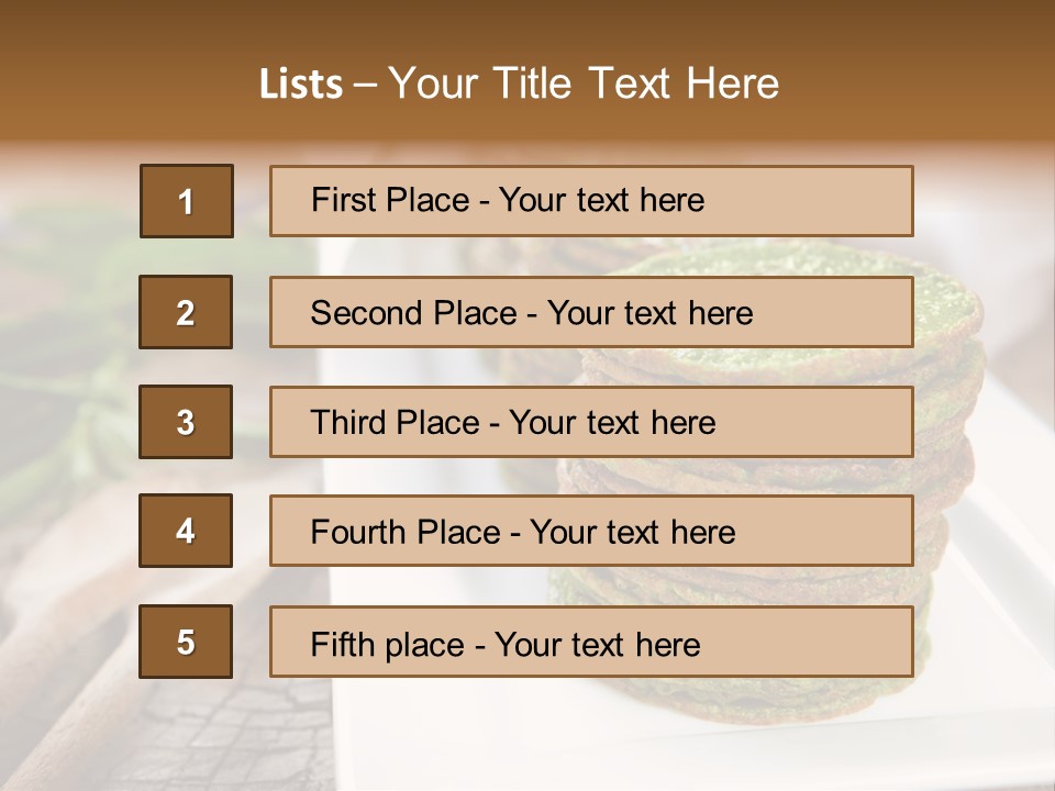Small Pancakes Green PowerPoint Template