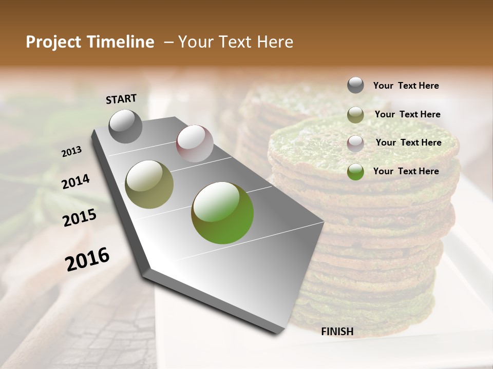 Small Pancakes Green PowerPoint Template