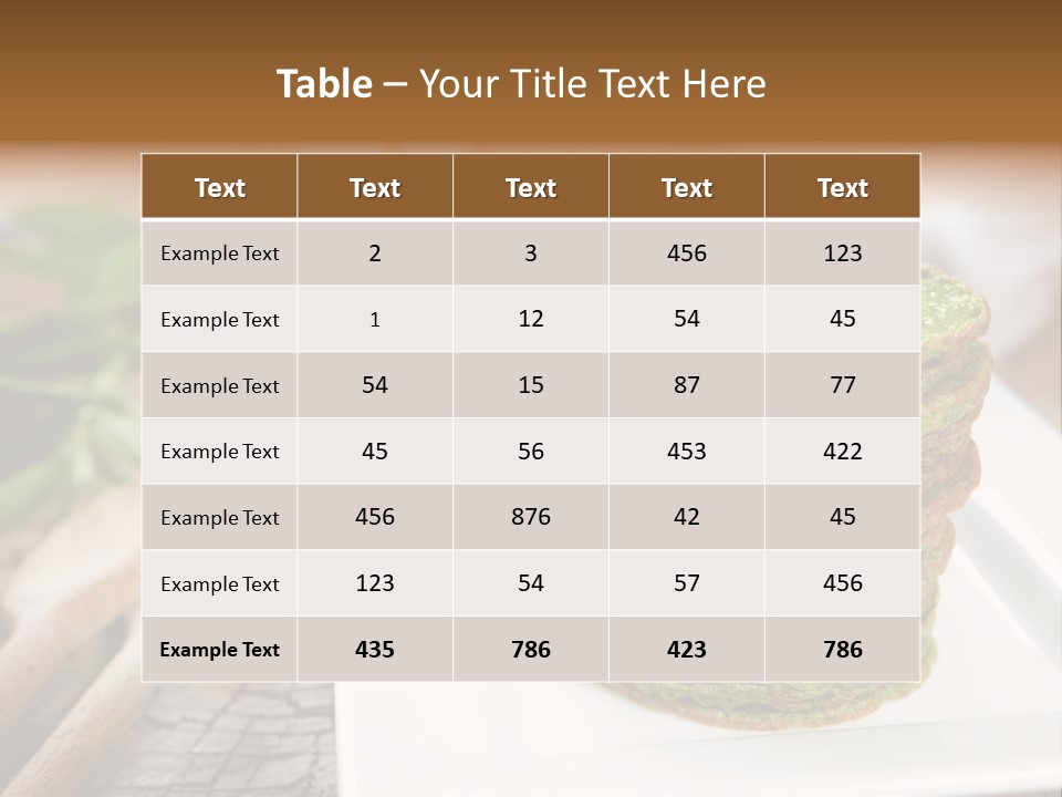 Small Pancakes Green PowerPoint Template