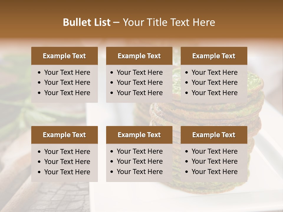 Small Pancakes Green PowerPoint Template