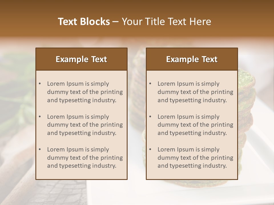 Small Pancakes Green PowerPoint Template