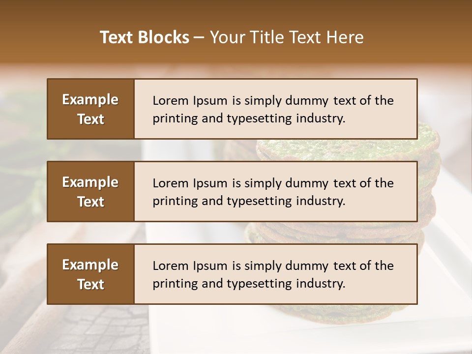 Small Pancakes Green PowerPoint Template