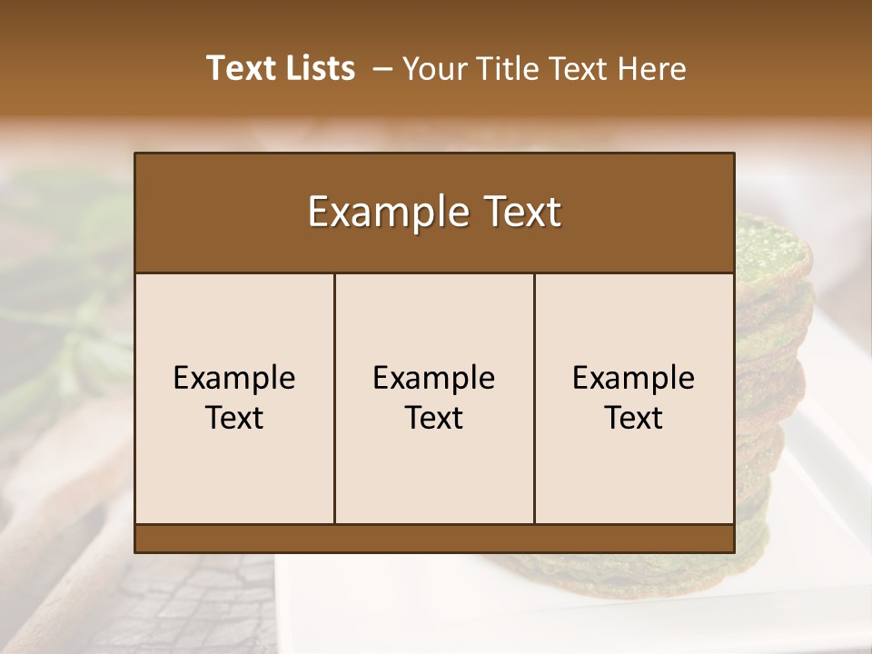 Small Pancakes Green PowerPoint Template