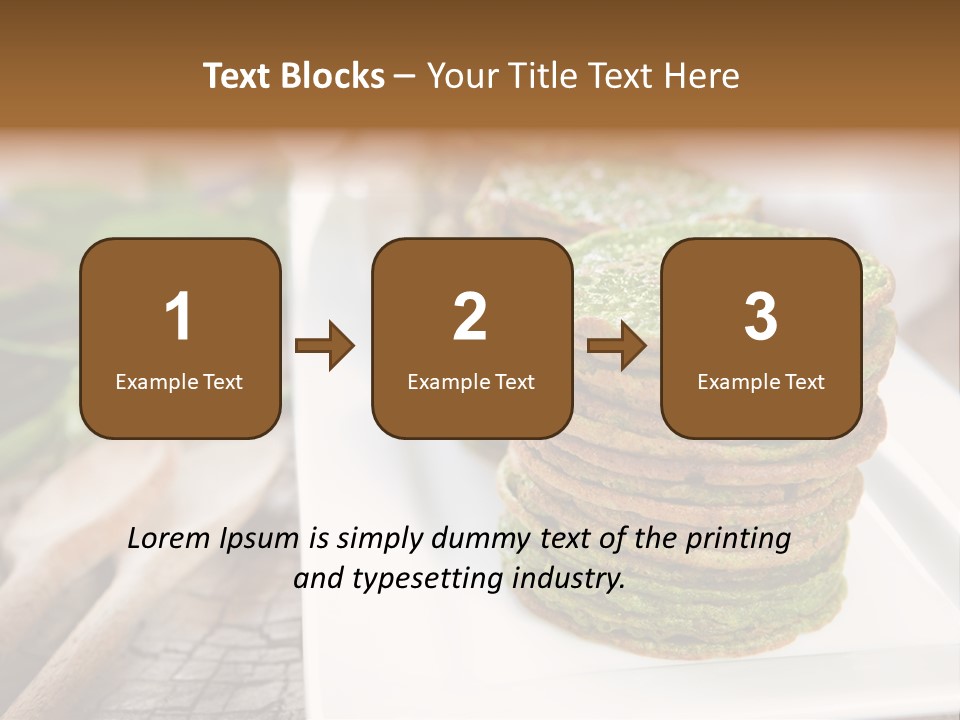 Small Pancakes Green PowerPoint Template
