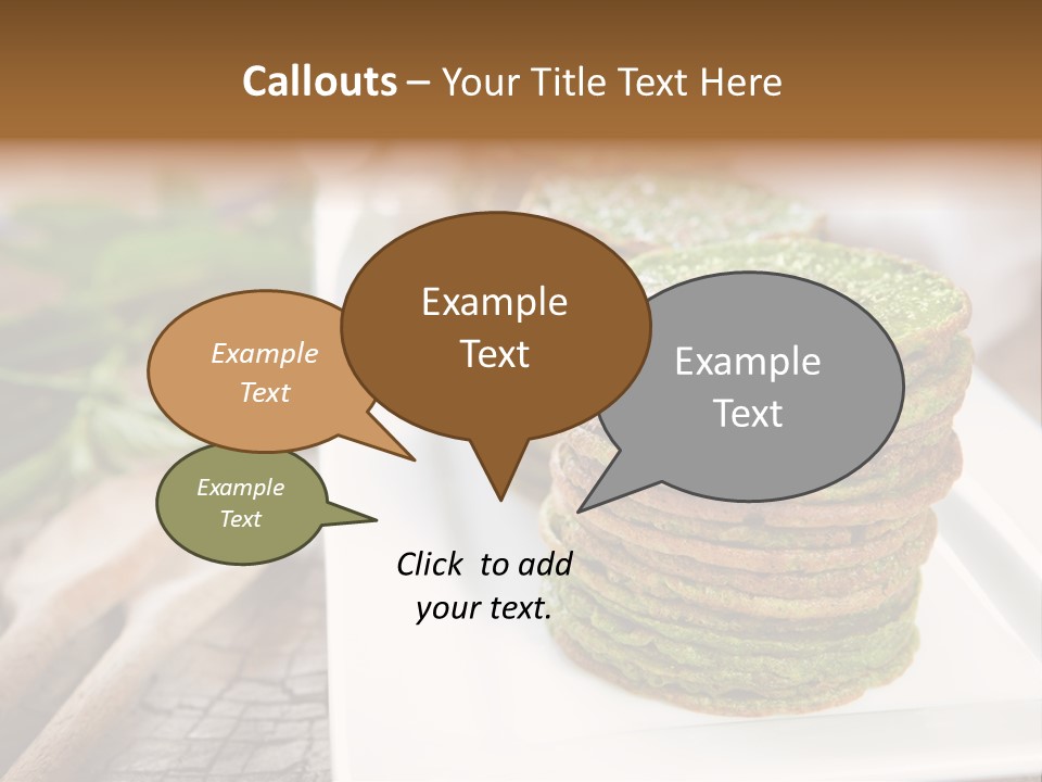 Small Pancakes Green PowerPoint Template