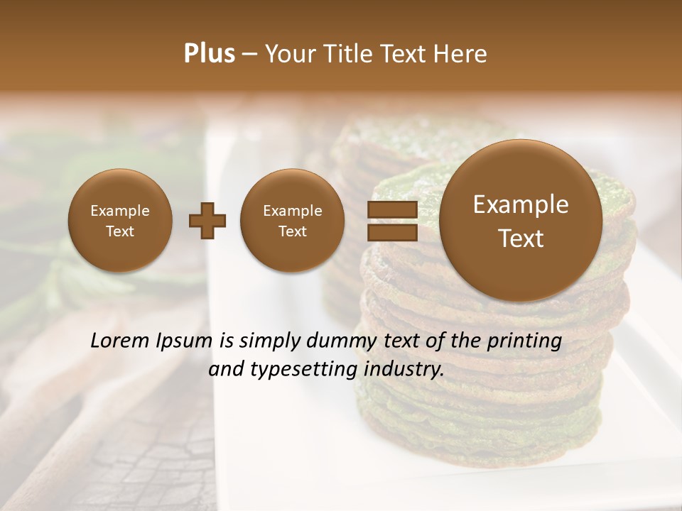 Small Pancakes Green PowerPoint Template