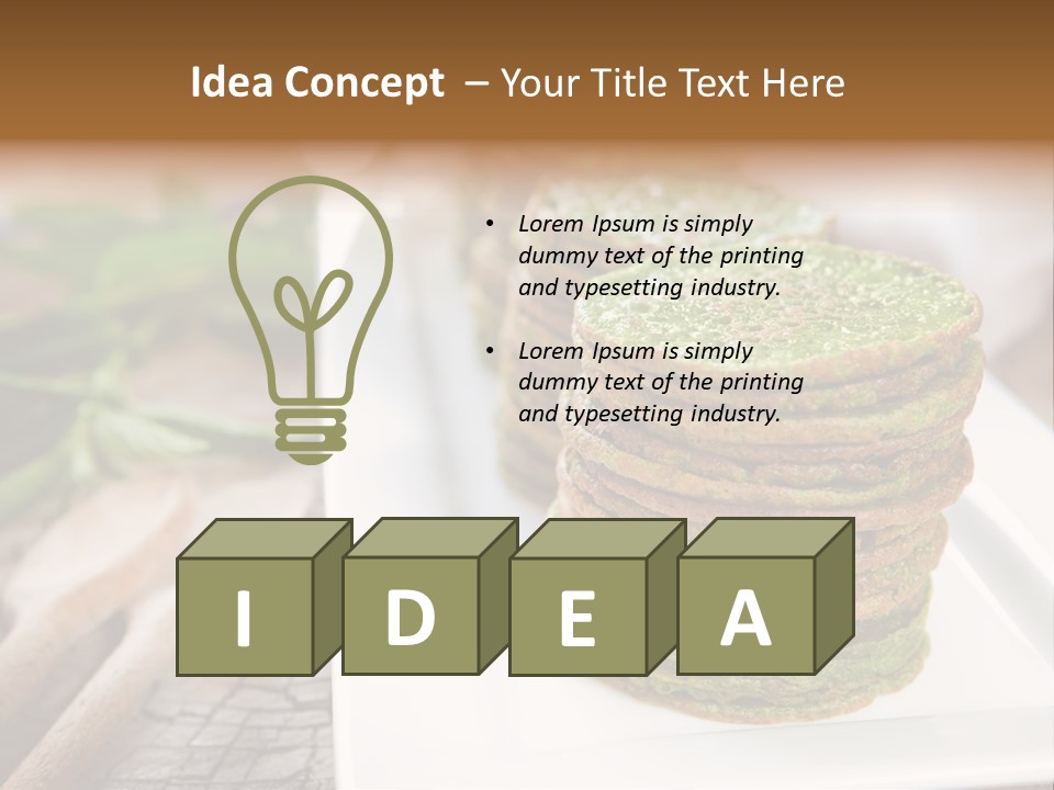 Small Pancakes Green PowerPoint Template