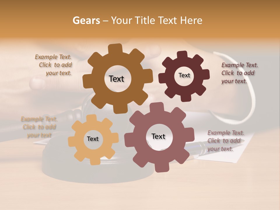 Gavel Sentence Arbitrate PowerPoint Template