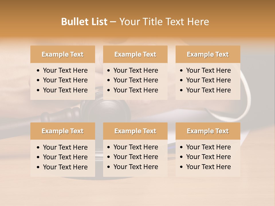 Gavel Sentence Arbitrate PowerPoint Template