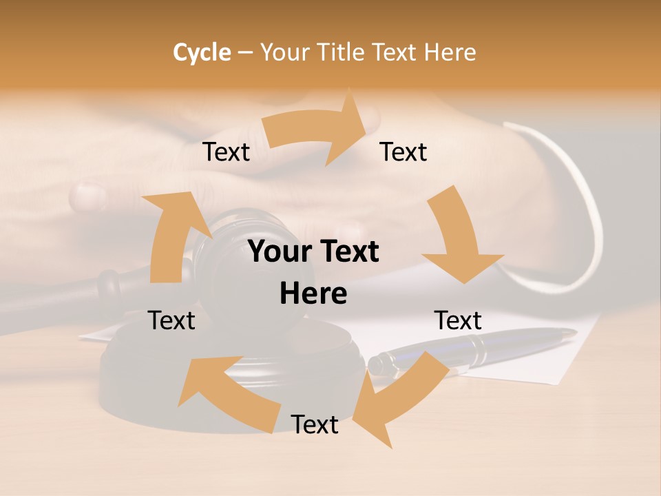 Gavel Sentence Arbitrate PowerPoint Template