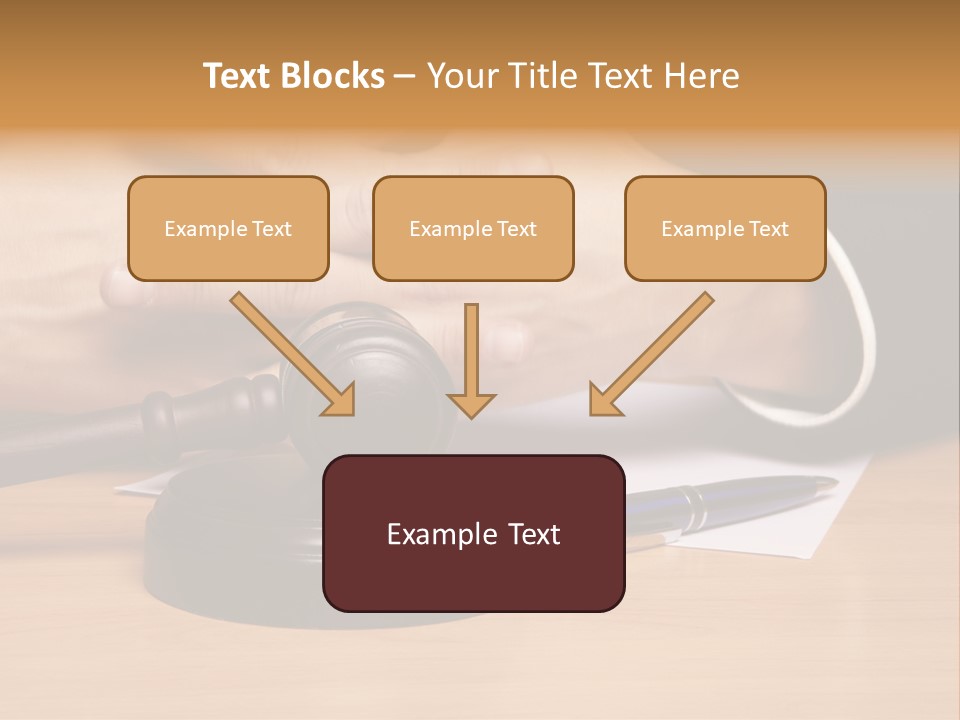 Gavel Sentence Arbitrate PowerPoint Template