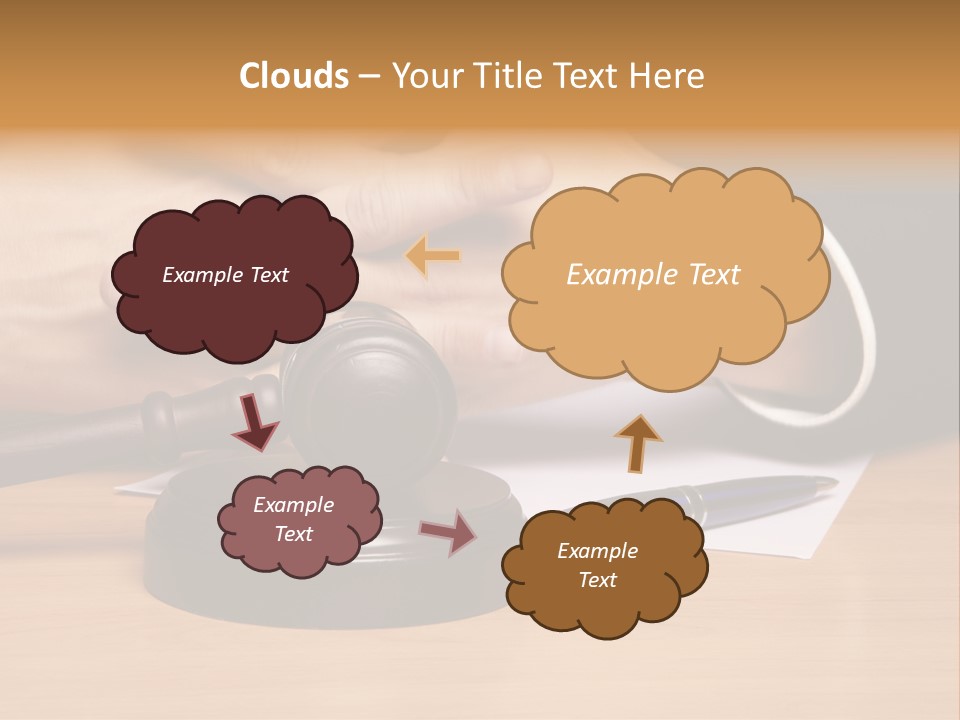 Gavel Sentence Arbitrate PowerPoint Template