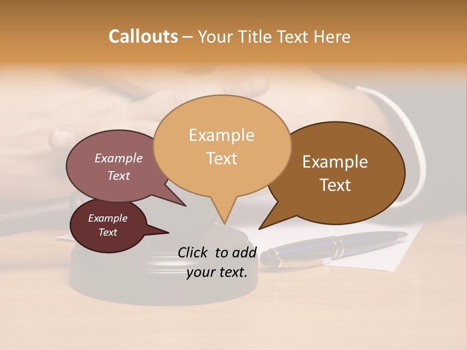 Gavel Sentence Arbitrate PowerPoint Template